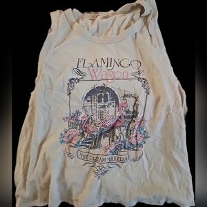 Spell & The Gypsy Flamingo Wagon Tank RARE Boho Graphic Size M